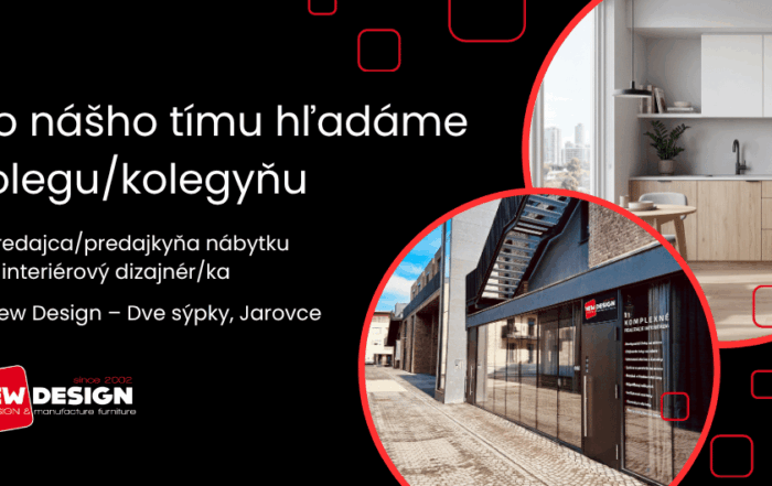 Práca v Bratislave: Predaj a návrhy interiérov | New Design